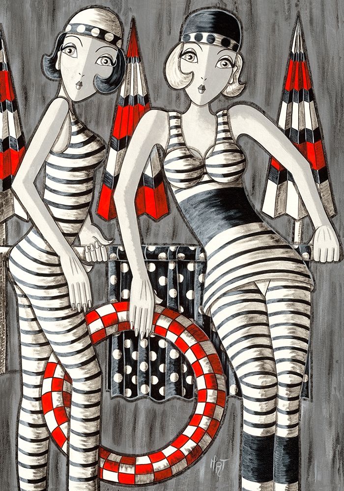Les baigneuses des annees folles art print by MIROTA for $57.95 CAD