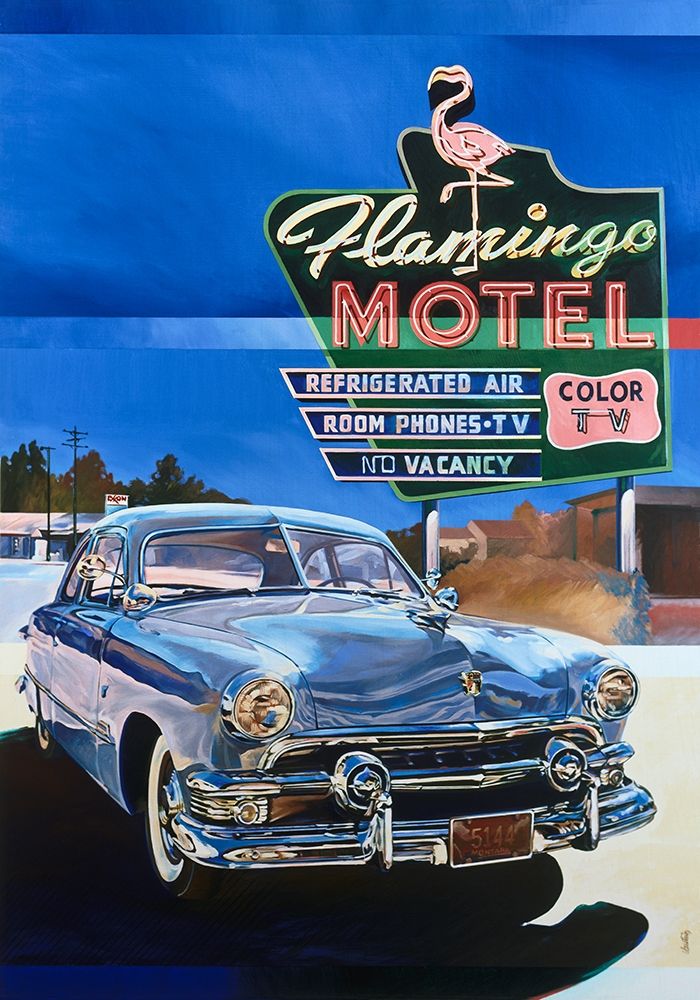 Flamingo Motel art print by VAUTRIN for $57.95 CAD