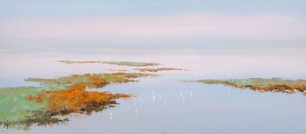 Sunset with Birds├é┬á art print by Jan Groenhart for $57.95 CAD