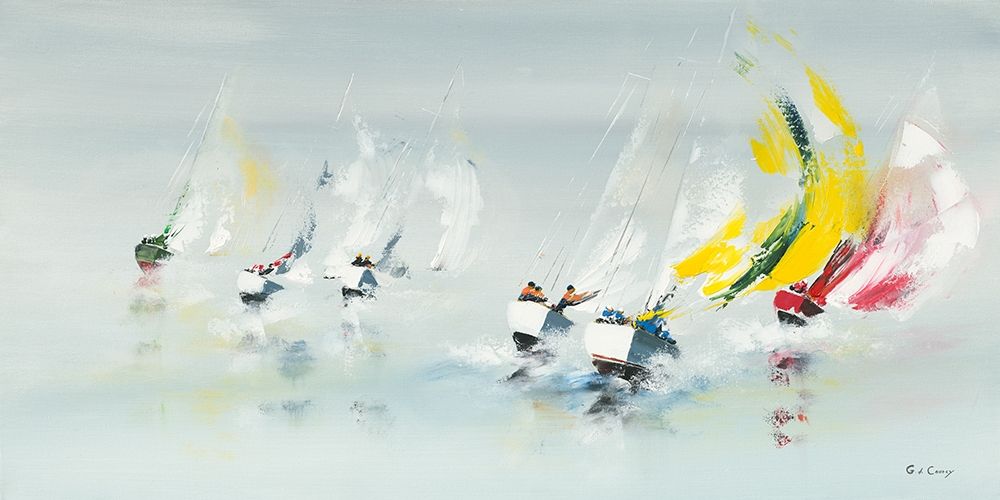 Les Spi jaunes art print by Gerard de Courcy for $57.95 CAD