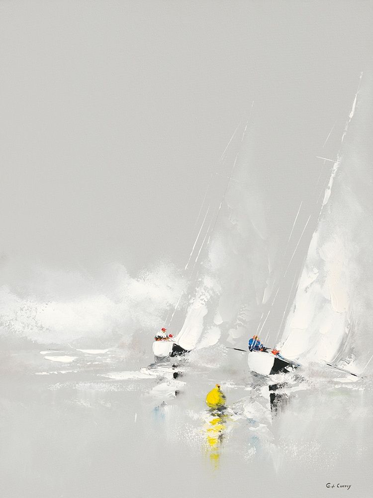 Bleu et blanc art print by Gerard de Courcy for $57.95 CAD