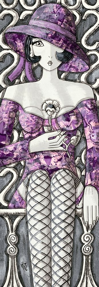 Violette aux bas resille art print by MIROTA for $57.95 CAD