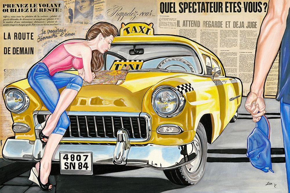Taxi art print by Lisa.C for $57.95 CAD