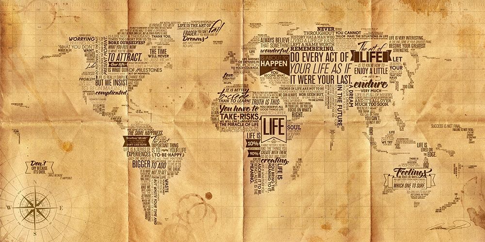 World of Life-Seachart art print by Mikael D. Design for $57.95 CAD