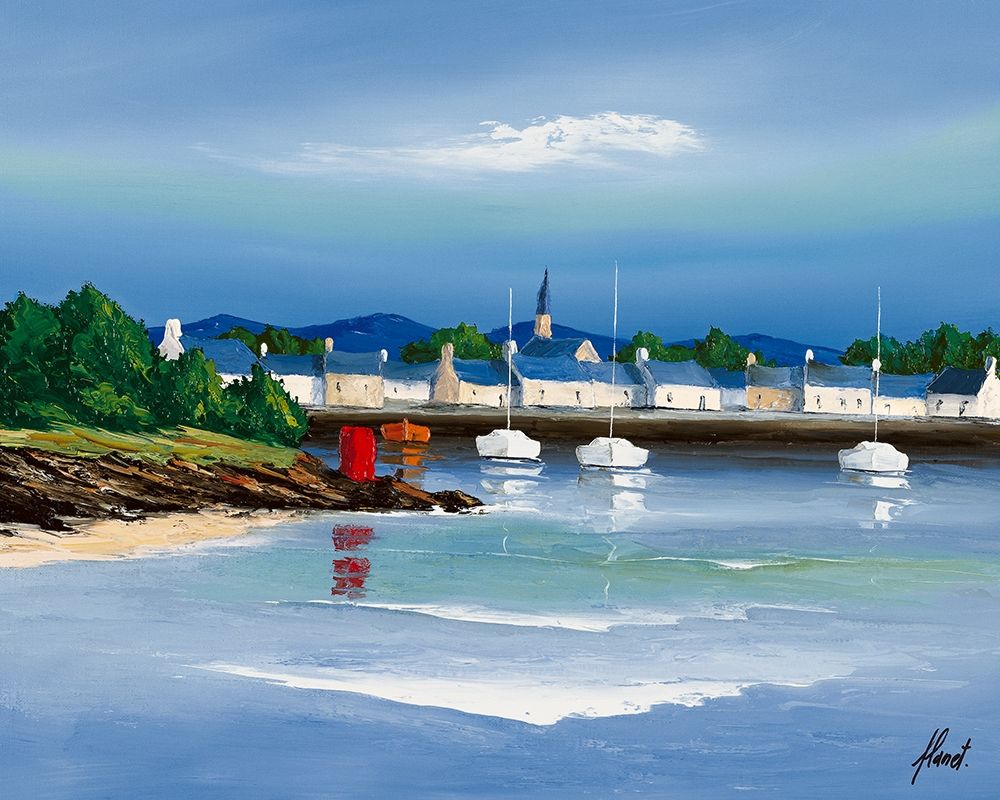 Port breton - Barques rouges art print by Frederic Flanet for $57.95 CAD