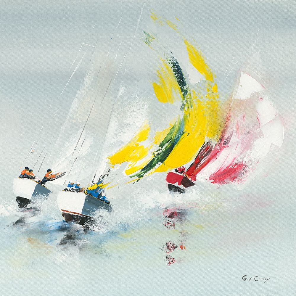 Les Spi jaunes art print by Gerard de Courcy for $57.95 CAD