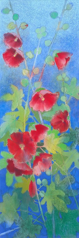 Hollyhocks art print by Loes Botman for $57.95 CAD