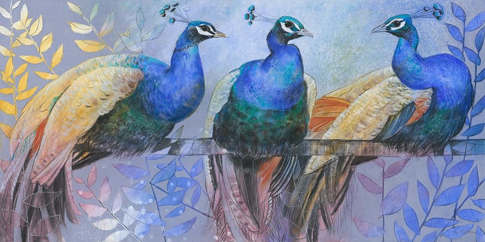 Three Peacocks art print by Loes Botman for $57.95 CAD