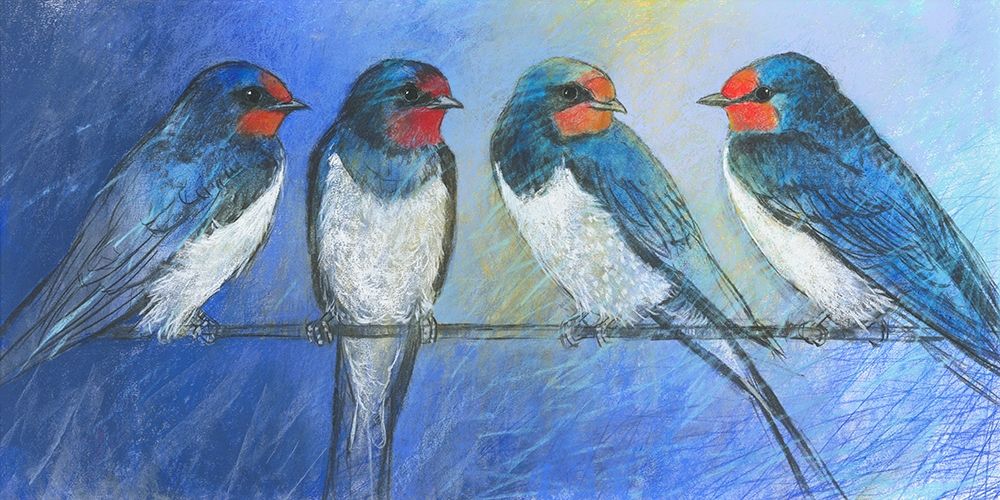 Swallows art print by Loes Botman for $57.95 CAD