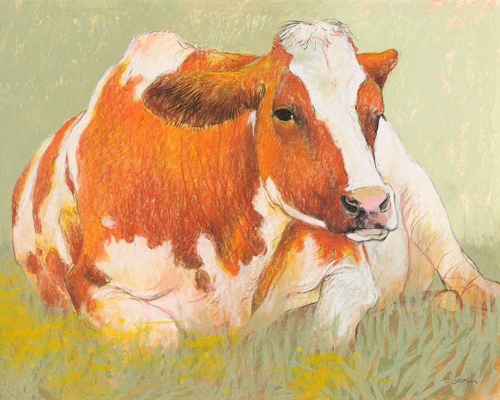 Cow in the Spring art print by Loes Botman for $57.95 CAD