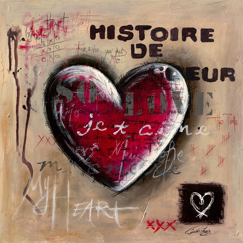 Histoire de Coeurs├óΓé¼┬ª art print by Carine Mougin for $57.95 CAD
