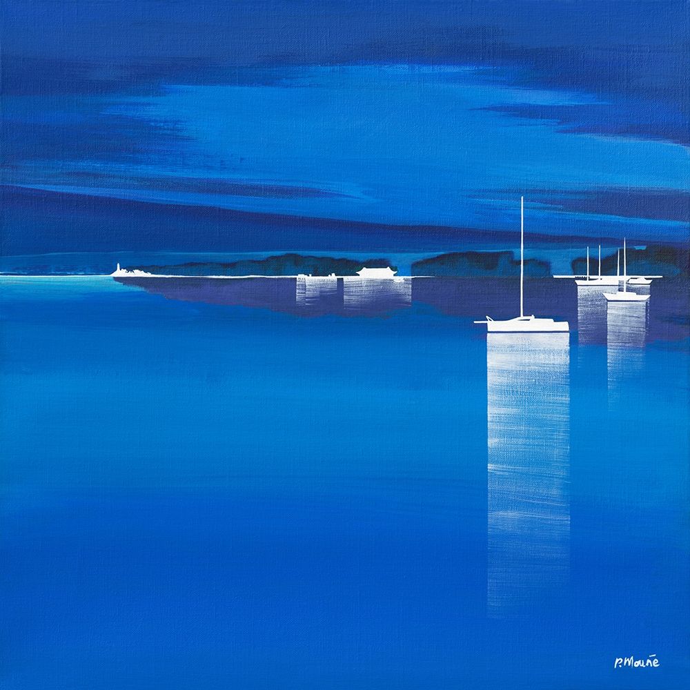 Regate bleue art print by Pierre Moune for $57.95 CAD