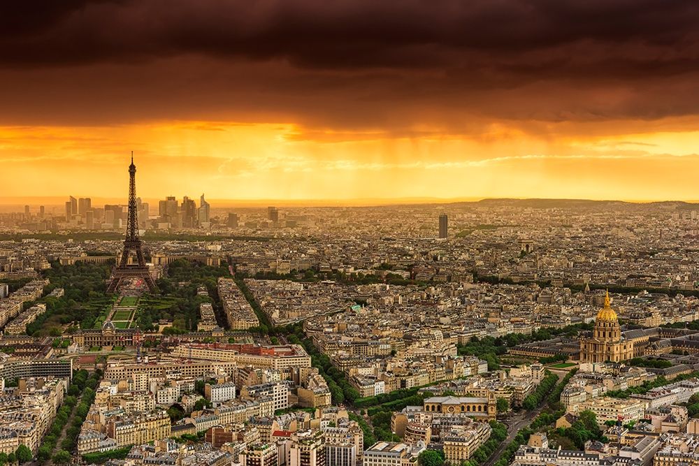 Sunset to Paris art print by Arnaud Bertrande for $57.95 CAD