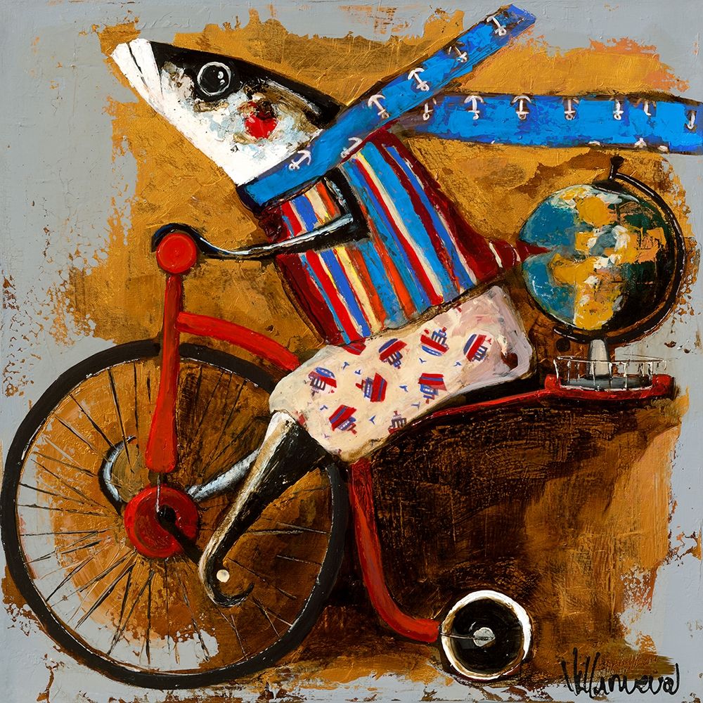 Paseando el mundo art print by Natalia Villanueva for $57.95 CAD