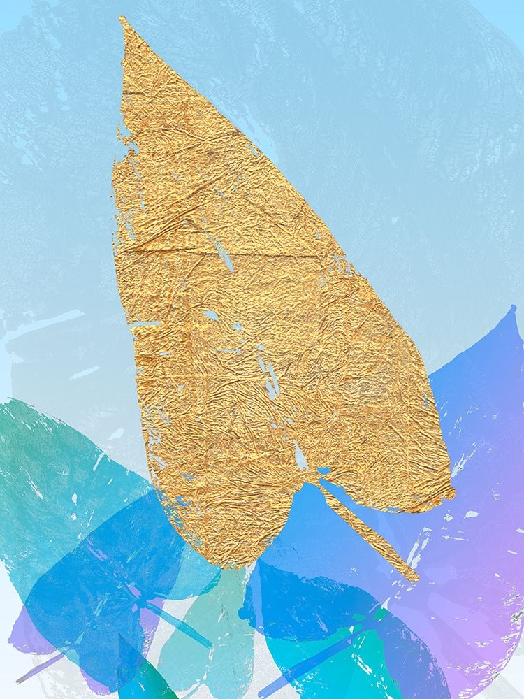 Goldnes Sommerblau I art print by SARA Design for $57.95 CAD