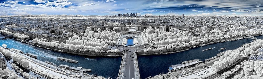 Trocadero Panorama-Shot from Eiffel Tower-Paris - Infrared Photography art print by Tonee Gee for $57.95 CAD