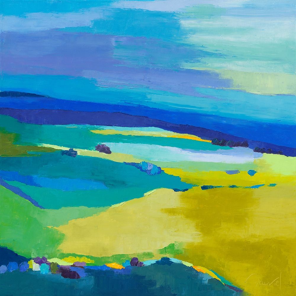 Bleu safran art print by Laurence Mauviel for $57.95 CAD
