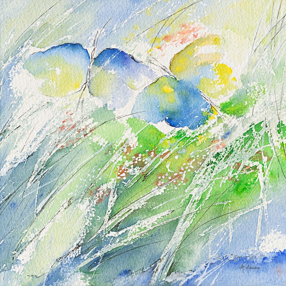 Les deux papillons art print by Annie Manero for $57.95 CAD