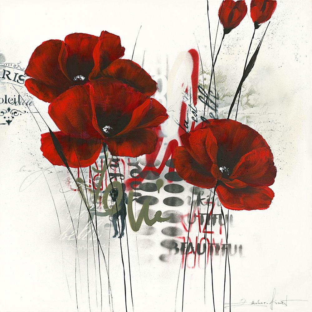 Pavot dhiver abstrait 2.0 I art print by Isabelle Zacher-Finet for $57.95 CAD