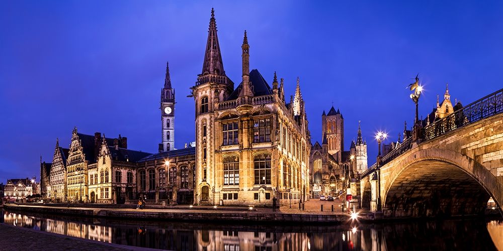 Ghent Skyline art print by Ronin for $57.95 CAD