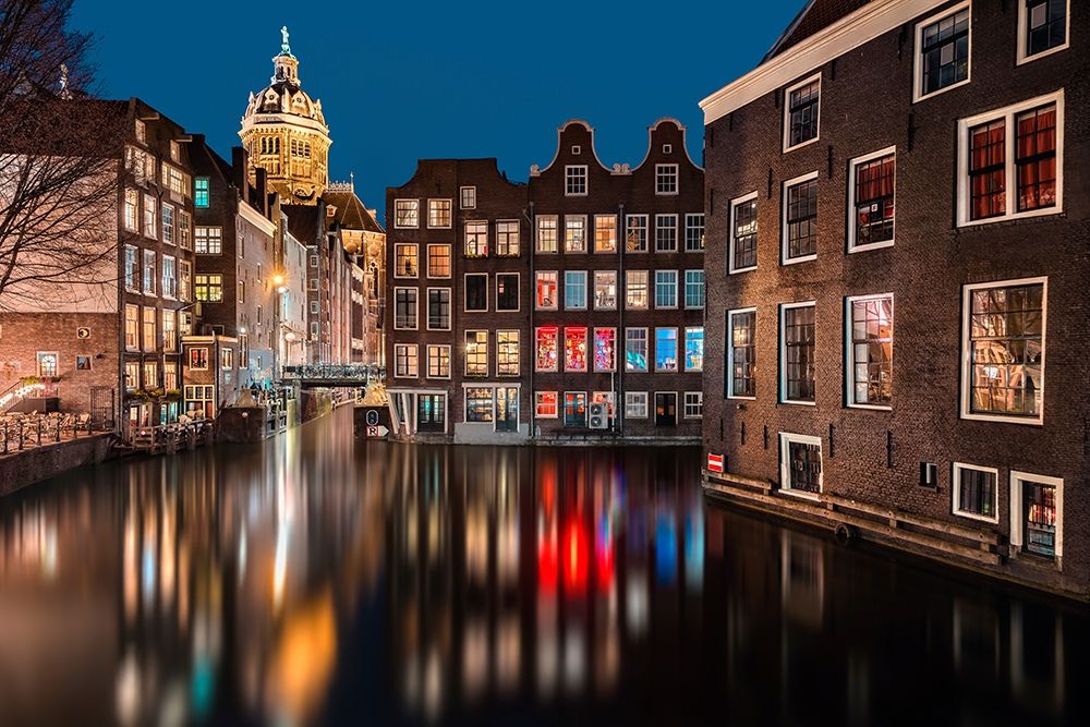 Amsterdam by Night art print by Arnaud Bertrande for $57.95 CAD