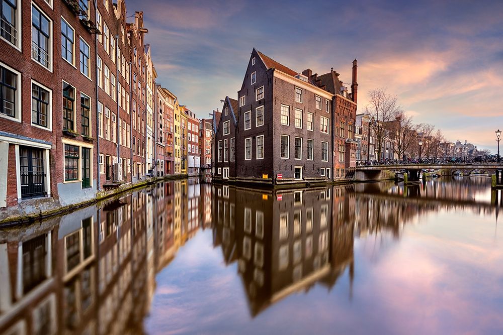 Coucher de soleil sur Amsterdam art print by Arnaud Bertrande for $57.95 CAD