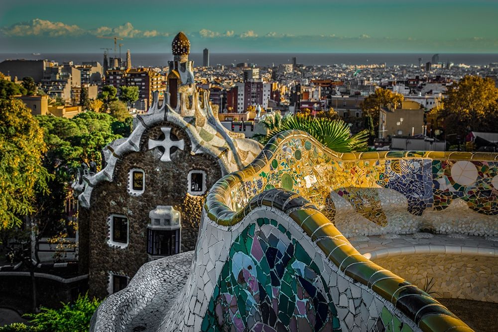 Colourful Barcelona art print by Ronin for $57.95 CAD