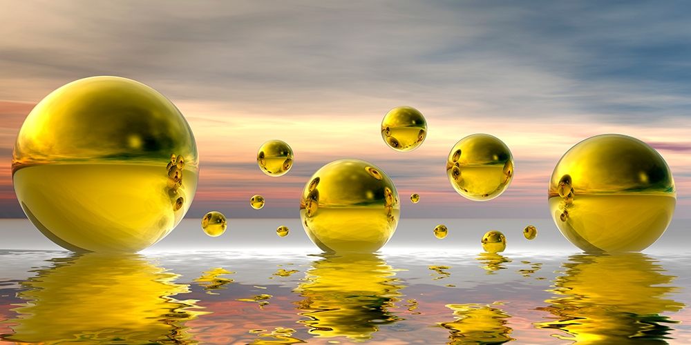 Golden Bowls 14 art print by Peter Hillert for $57.95 CAD