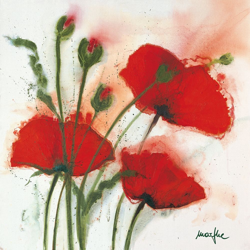Mohnblumen im Wind I art print by Marthe for $57.95 CAD