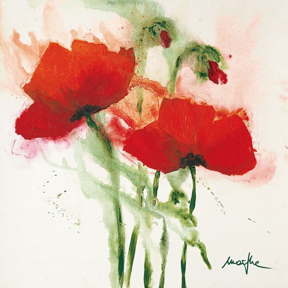 Mohnblumen im Wind II art print by Marthe for $57.95 CAD