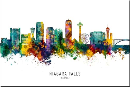 Niagara Falls Canada Cityscape by Michael Tompsett